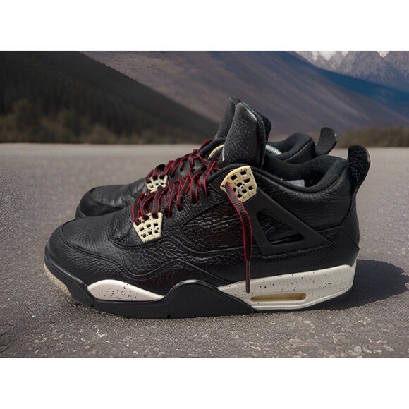 Air Jordan 4 Retro LS Oreo MEN Grey Black Leather 314254-003 Size 11 Preowned main image 13